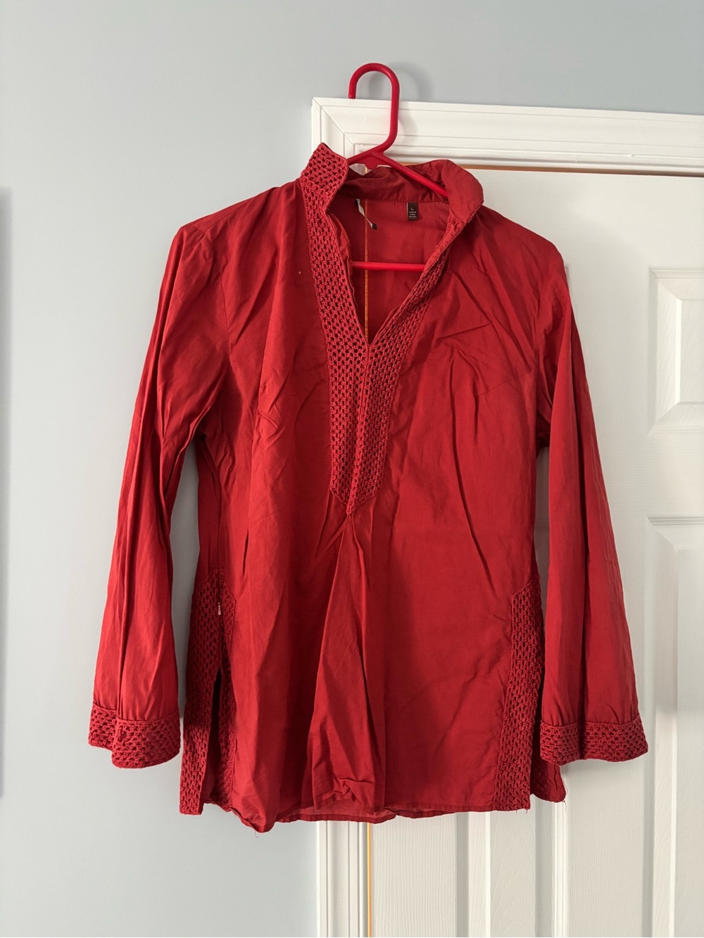 525 America Rust Red Long Sleeve Tunic